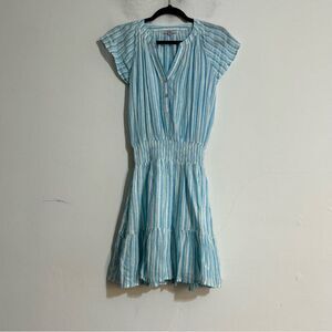 Rails Augustine Mini Dress in Laguna Blue Stripe Cotton Vacation Summer